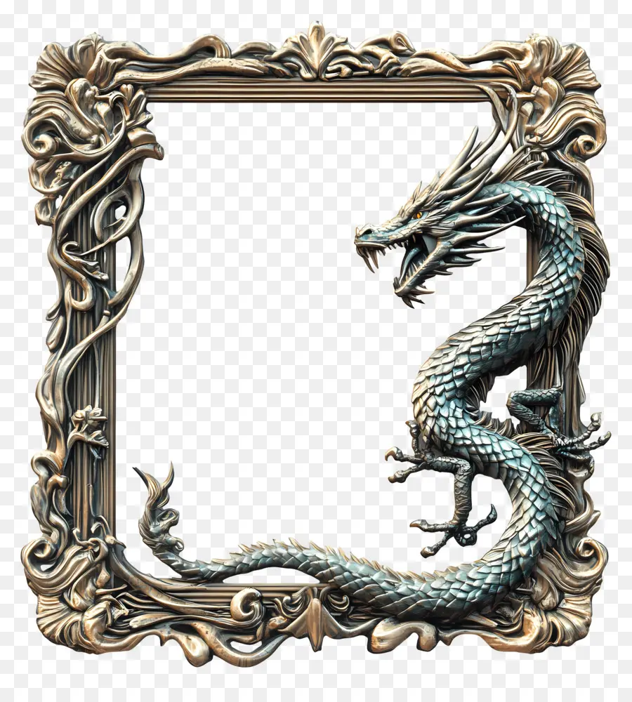 Cadre Photo Vide，Cadre De Dragon PNG