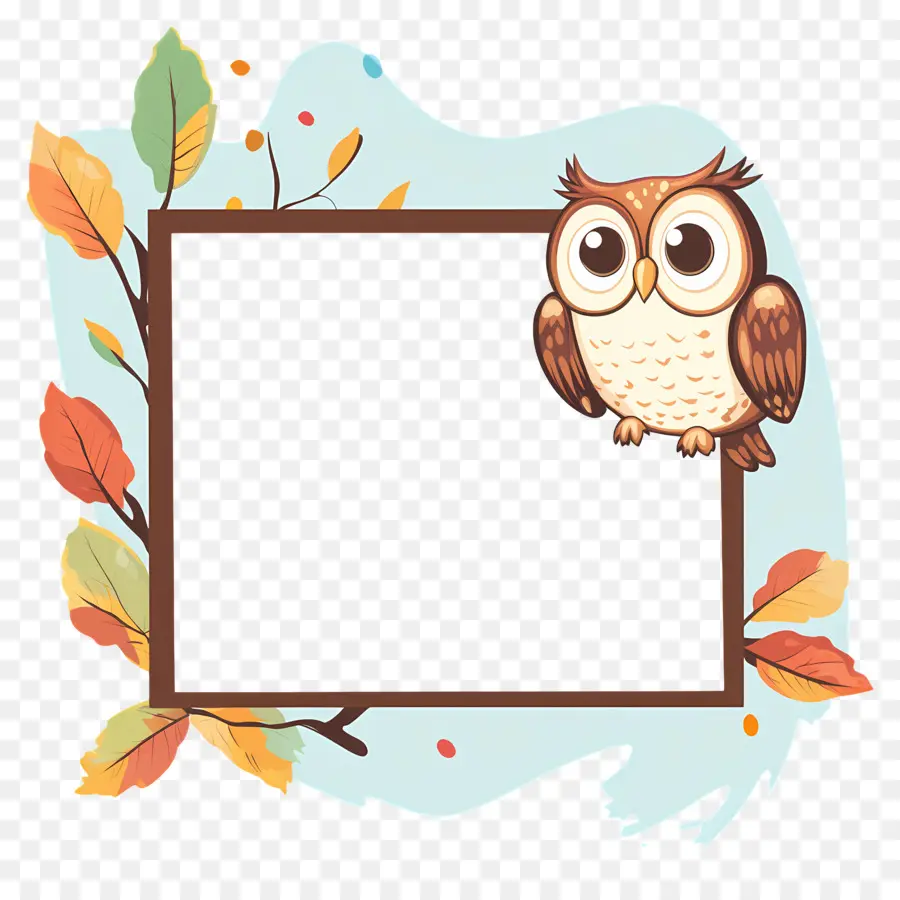 Cadre Photo Vide，Hibou PNG