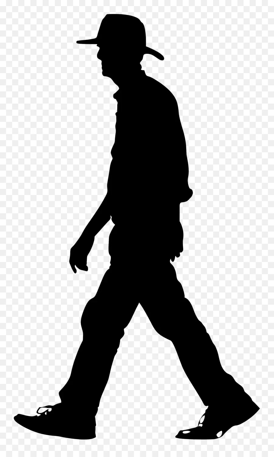 Silhouette D'homme Qui Marche，Homme Qui Marche PNG