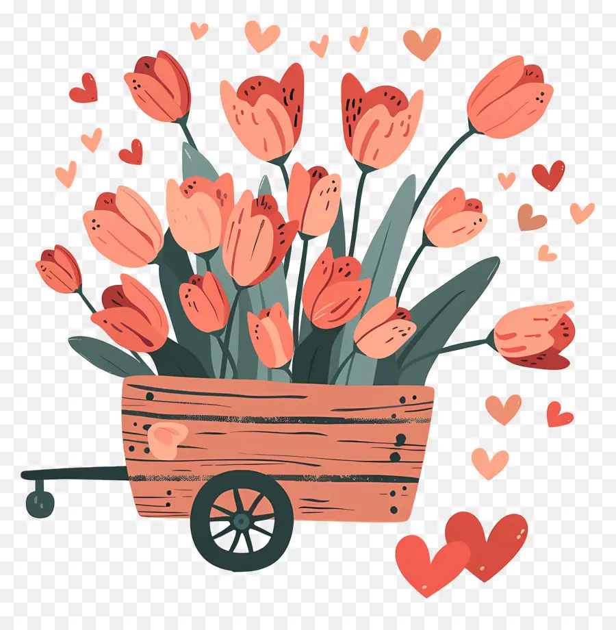 Tulipes，Panier PNG