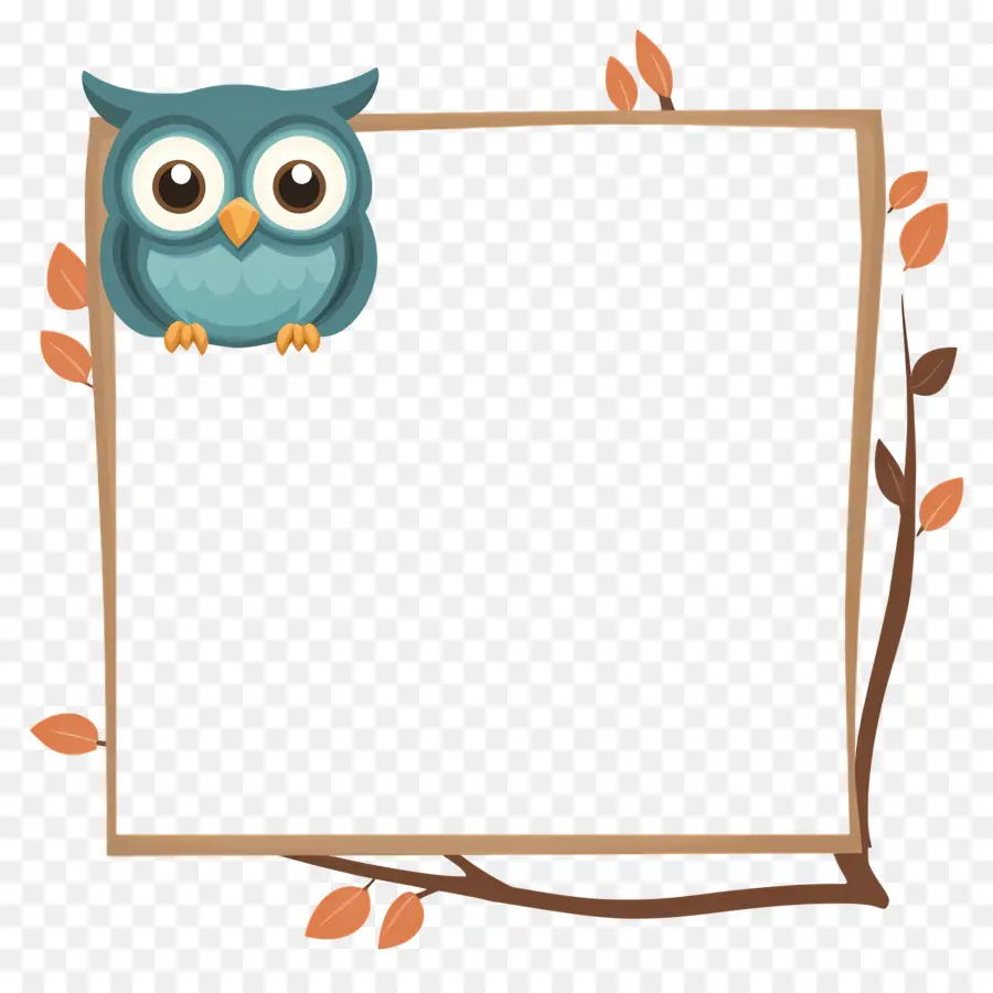 Cadre Photo Vide，Hibou PNG