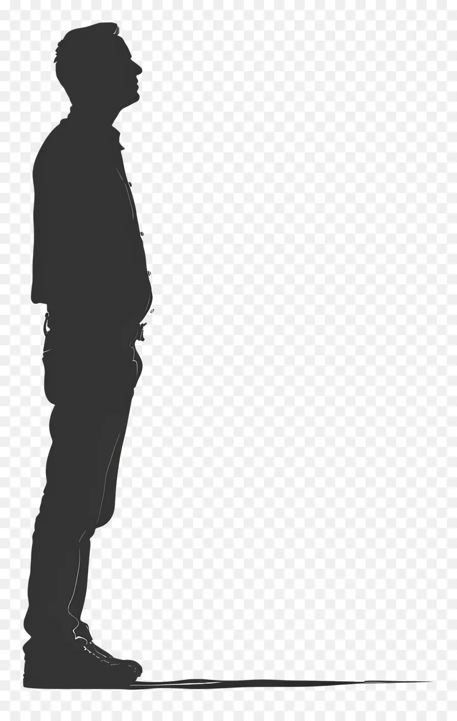 Silhouette D'homme Debout，Silhouette PNG