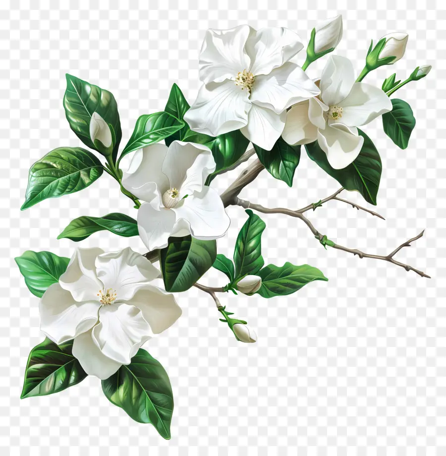 Fleurs De Gardénia Blanc，Fleurs Blanches PNG