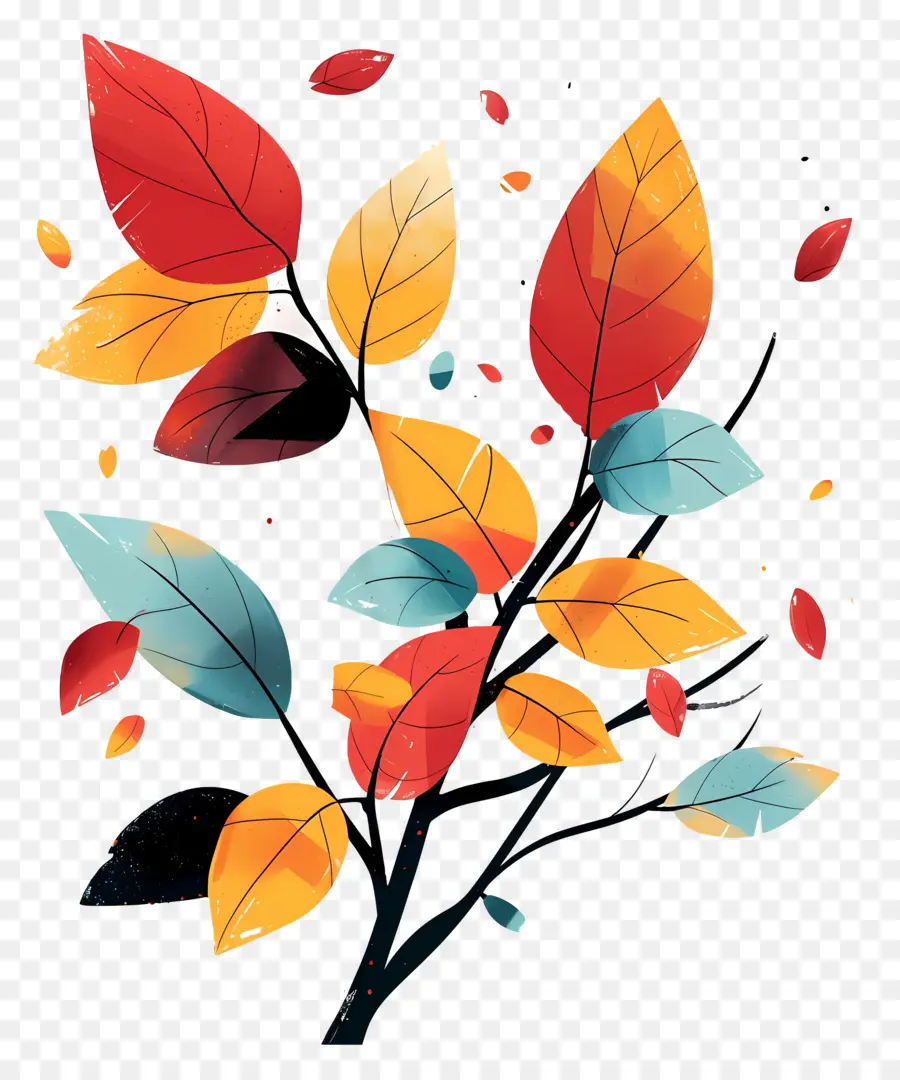 Feuilles D'automne，Feuilles Colorées PNG