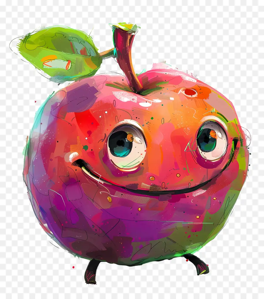 Pomme De Dessin Animé，Pomme Souriante PNG