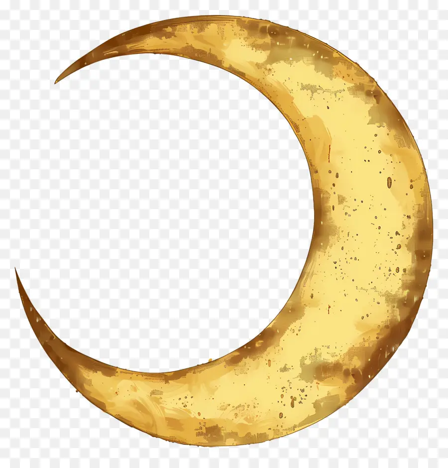 Croissant De Lune，Croissant De Lune D'or PNG