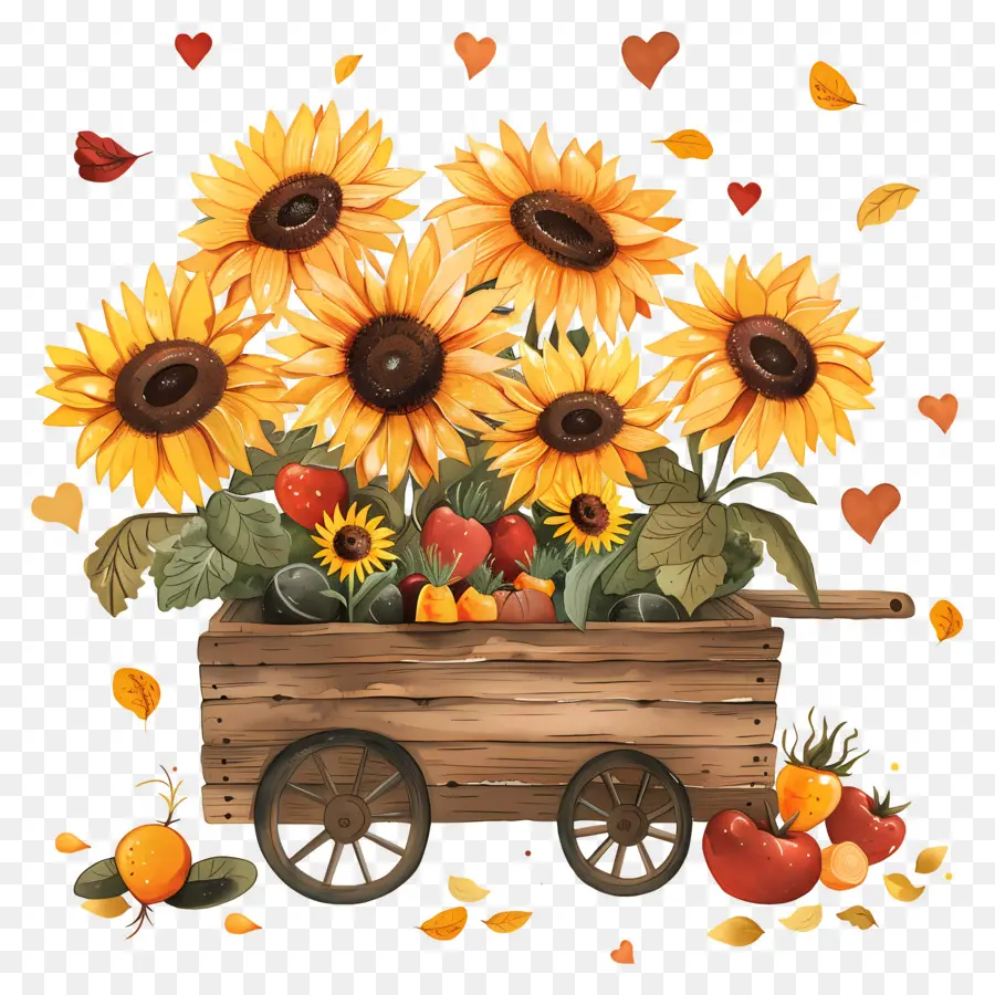 Tournesols，Tournesols Dans Le Panier PNG