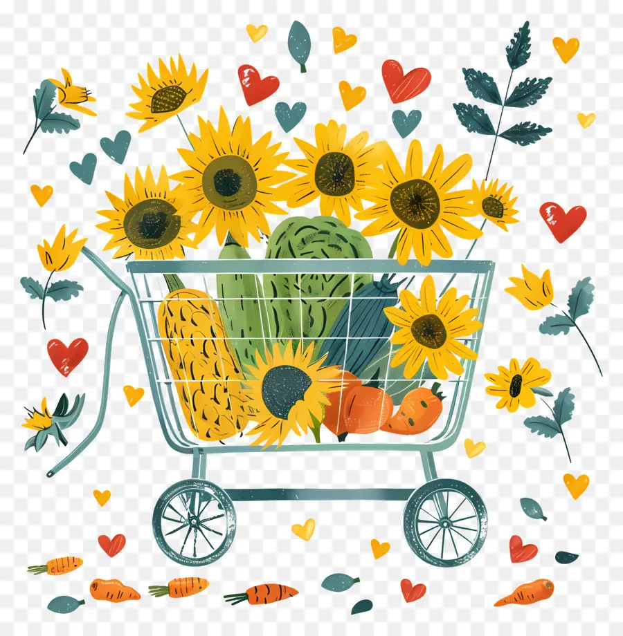 Tournesols，Panier PNG