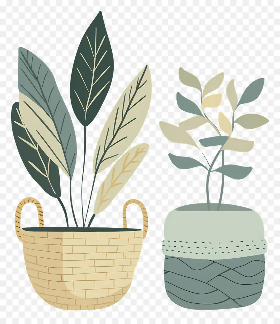 Plantes Dans Un Panier，Plantes En Paniers PNG