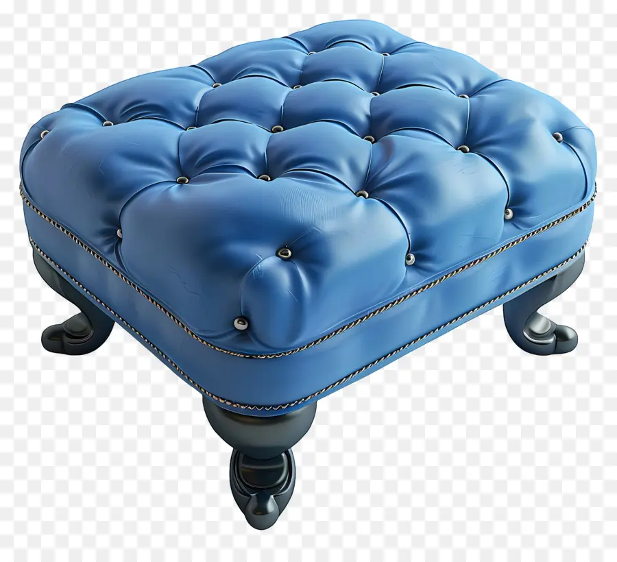 Ottoman，Pouf Bleu PNG