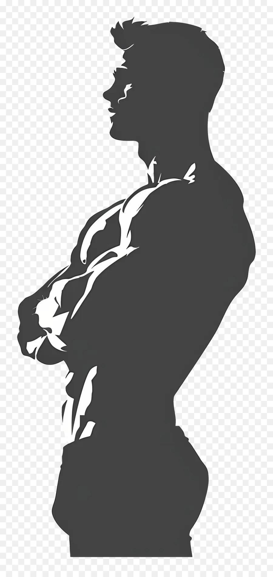 Silhouette D'homme Fort，Silhouette D'un Homme PNG