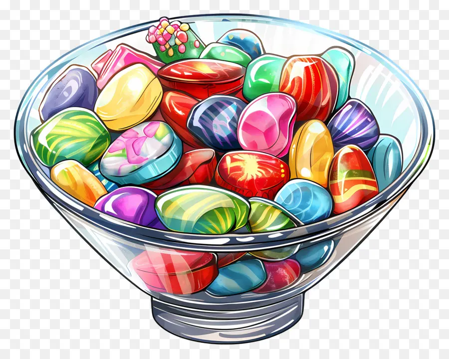 Bol De Bonbons，Bonbons Colorés PNG