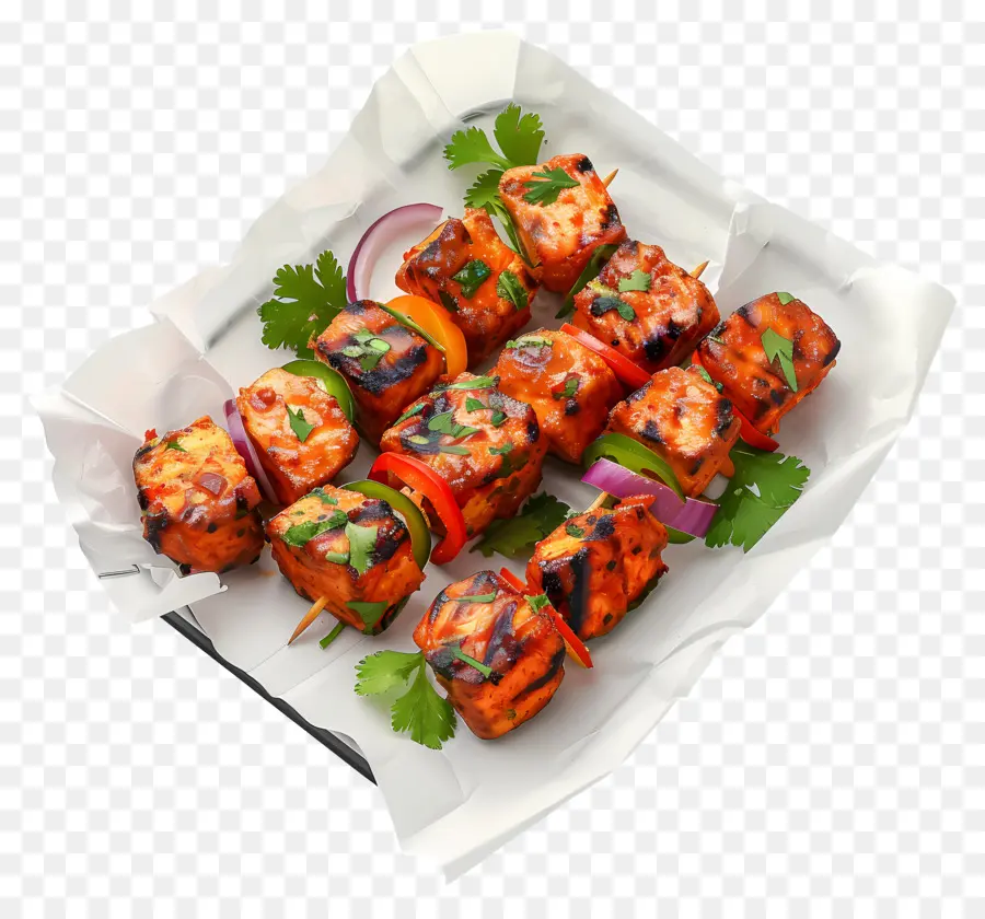 Paner Tikka，Brochettes PNG