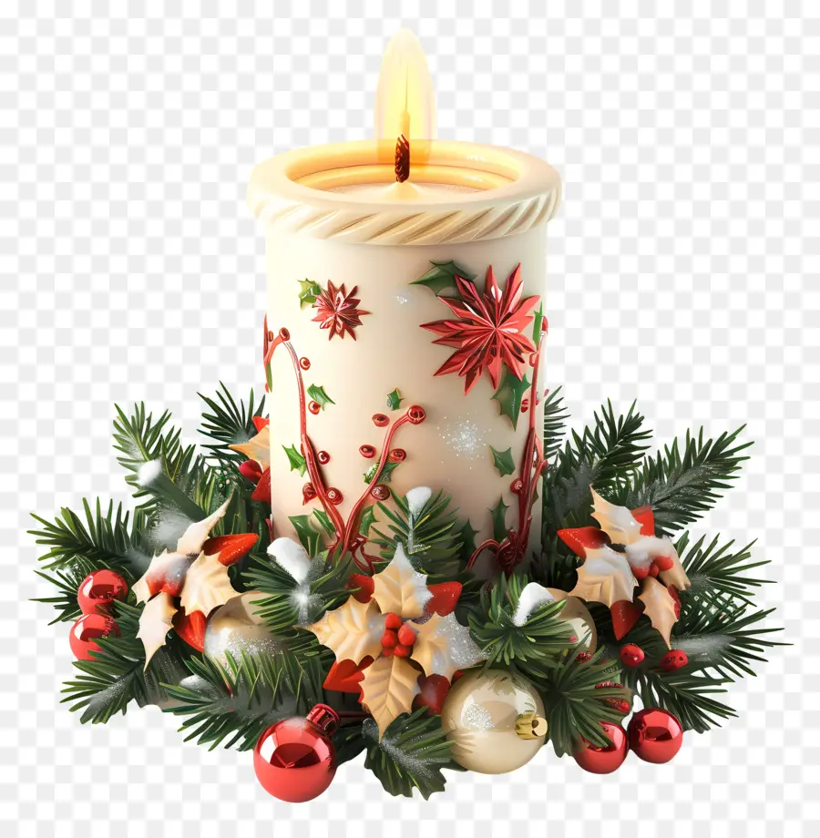 Bougie De Noël，Bougie PNG