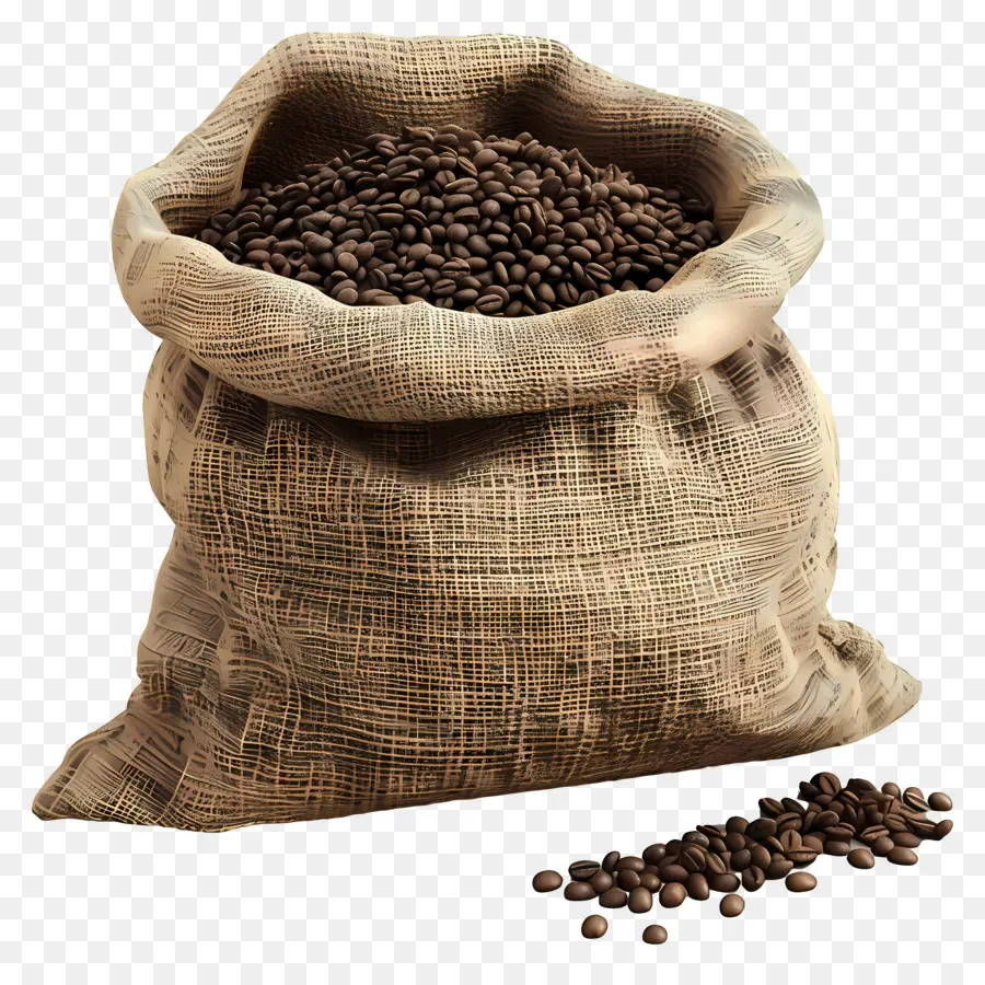 Café En Grains，Sac PNG