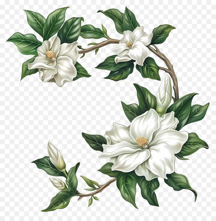 Fleurs De Gardénia Blanc，Fleurs Blanches PNG