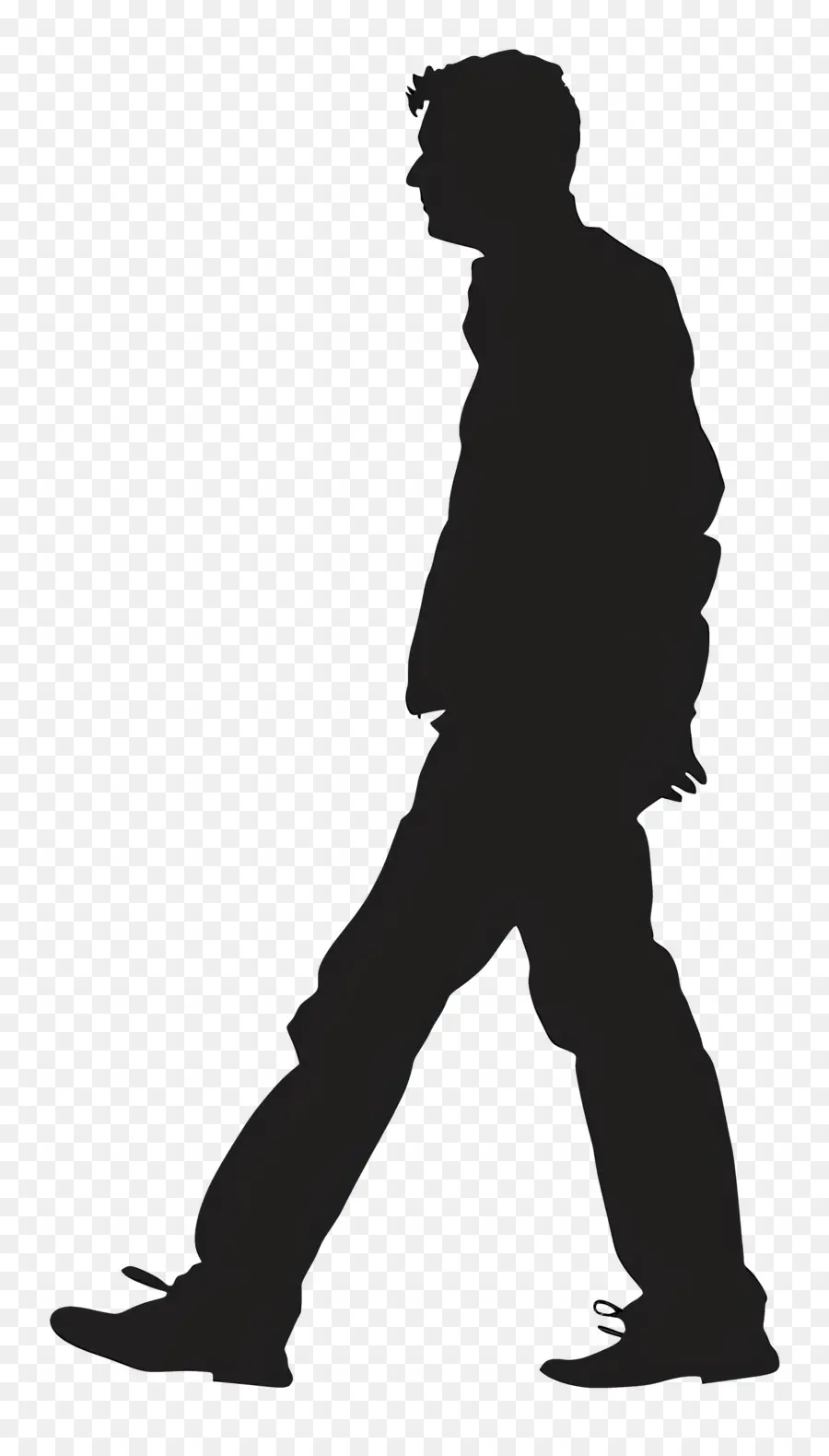 Silhouette D'homme Qui Marche，Silhouette De Marche PNG