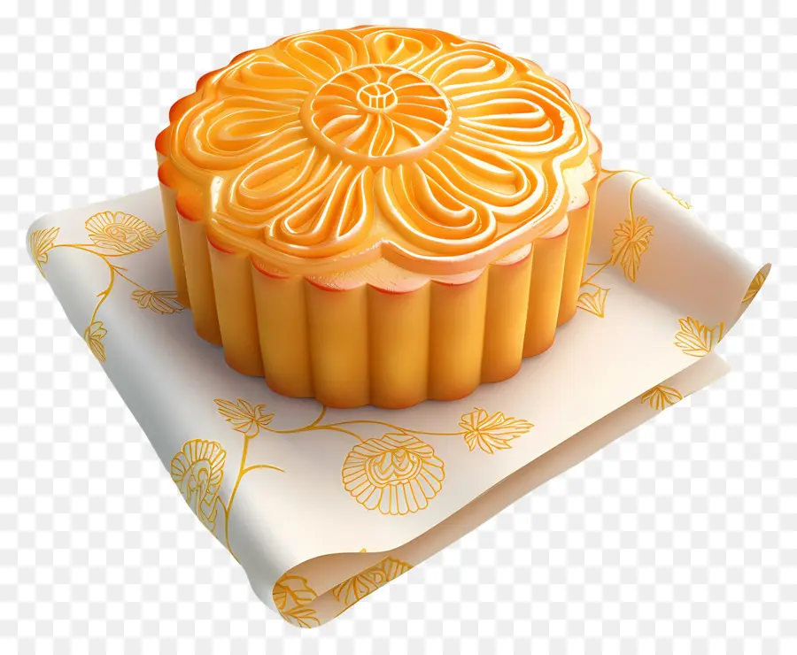 Gâteau De Lune，Gâteau De Lune Jaune PNG