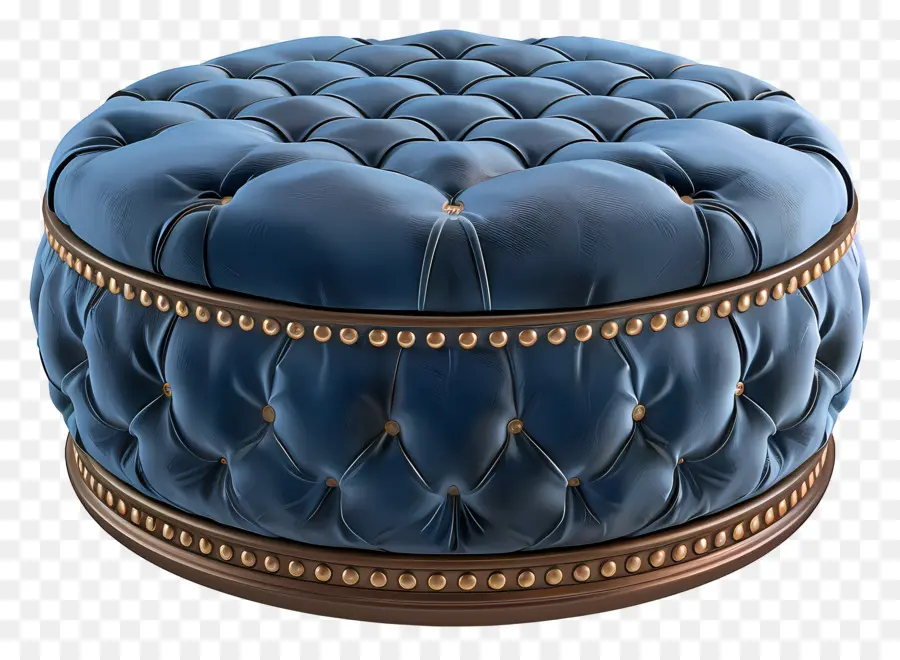 Ottoman，Pouf Bleu PNG