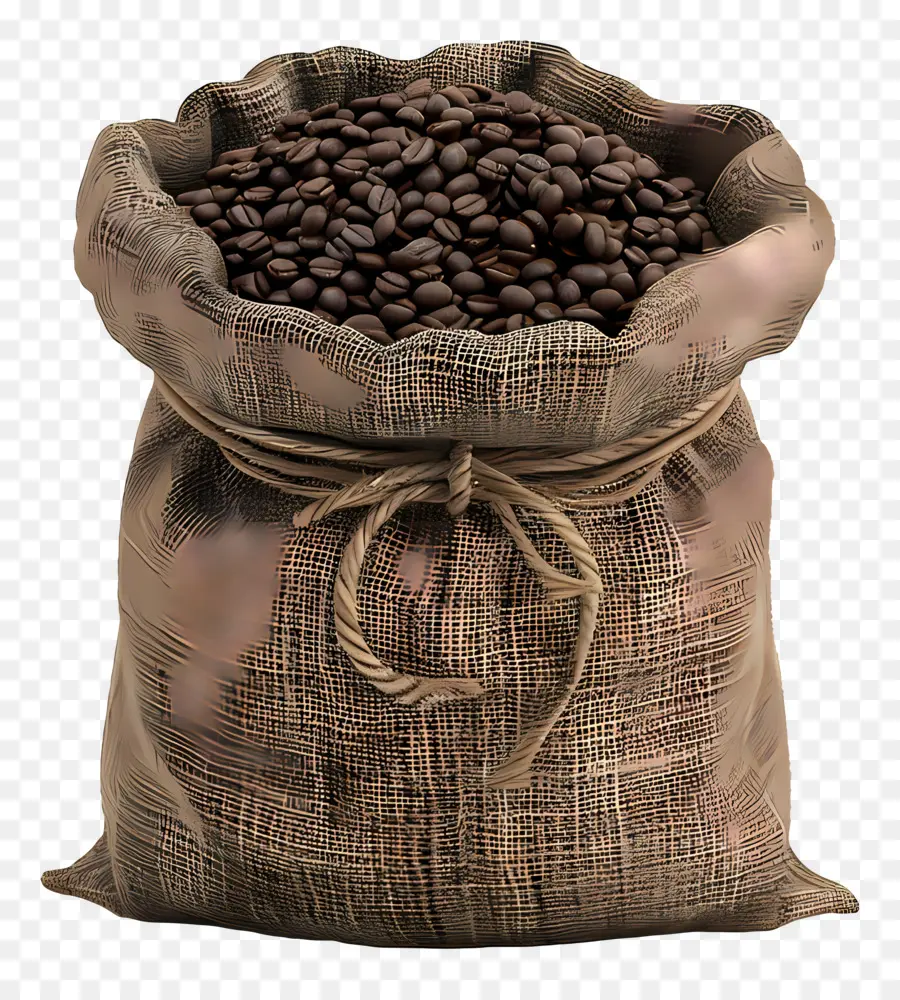 Café En Grains，Sac PNG