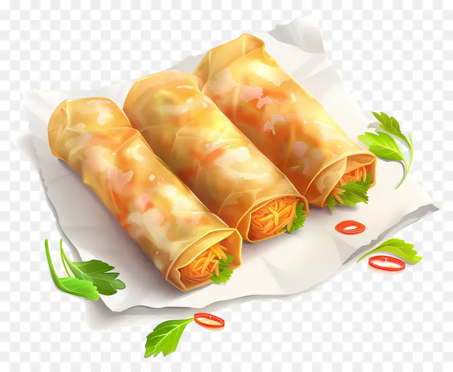 Rouleaux De Printemps，Légumes PNG