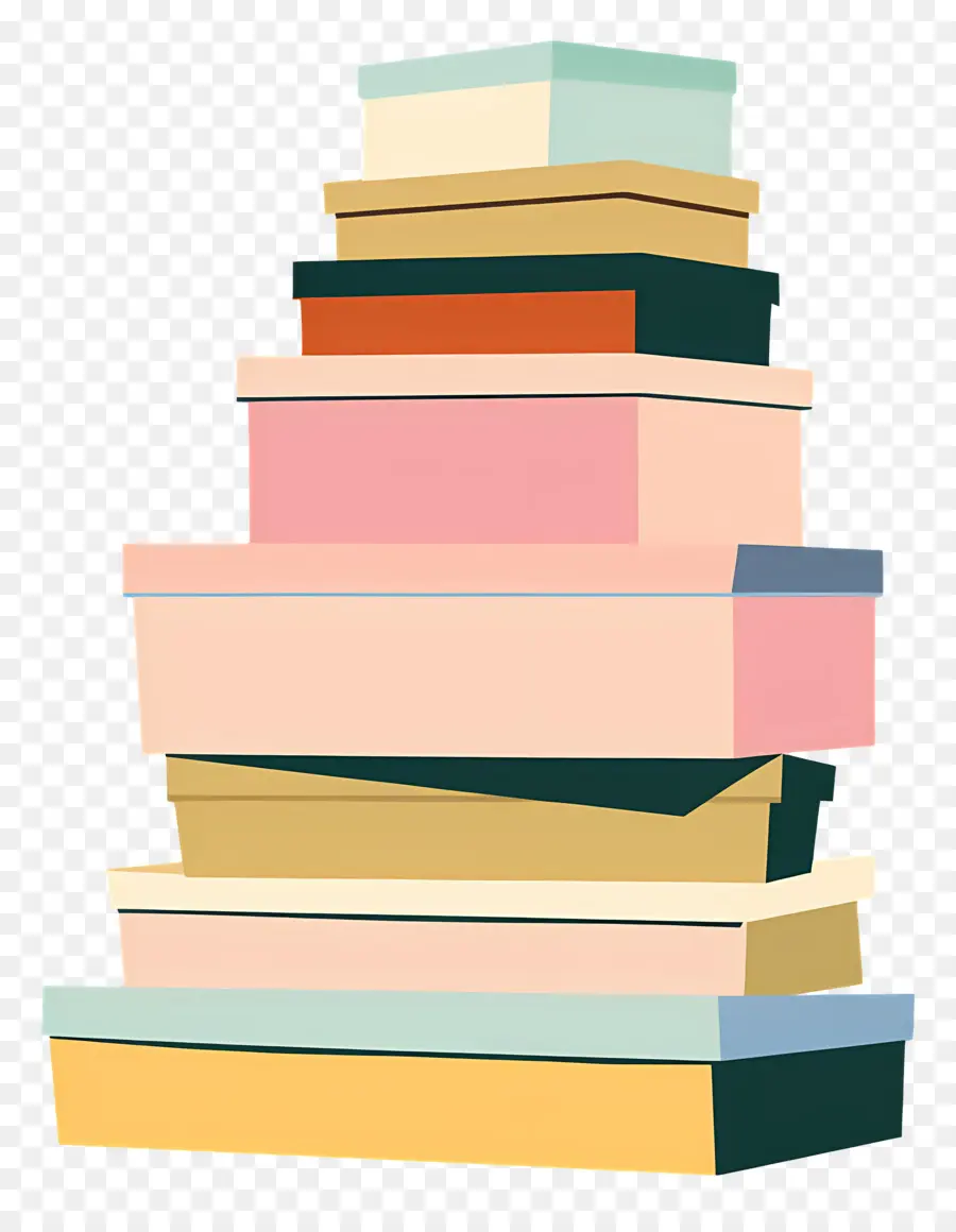 Pile De Boîtes，Pile De Livres PNG