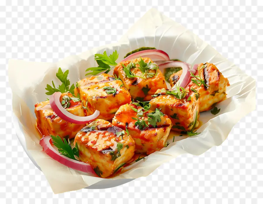 Paner Tikka，Cuisine Indienne PNG