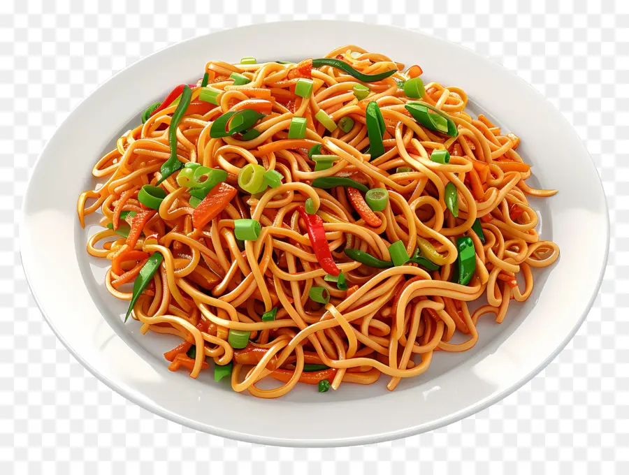 Chow Mein，Assiette De Nouilles PNG