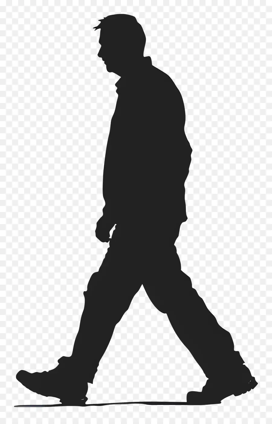 Silhouette D'homme Qui Marche，Silhouette De Marche PNG