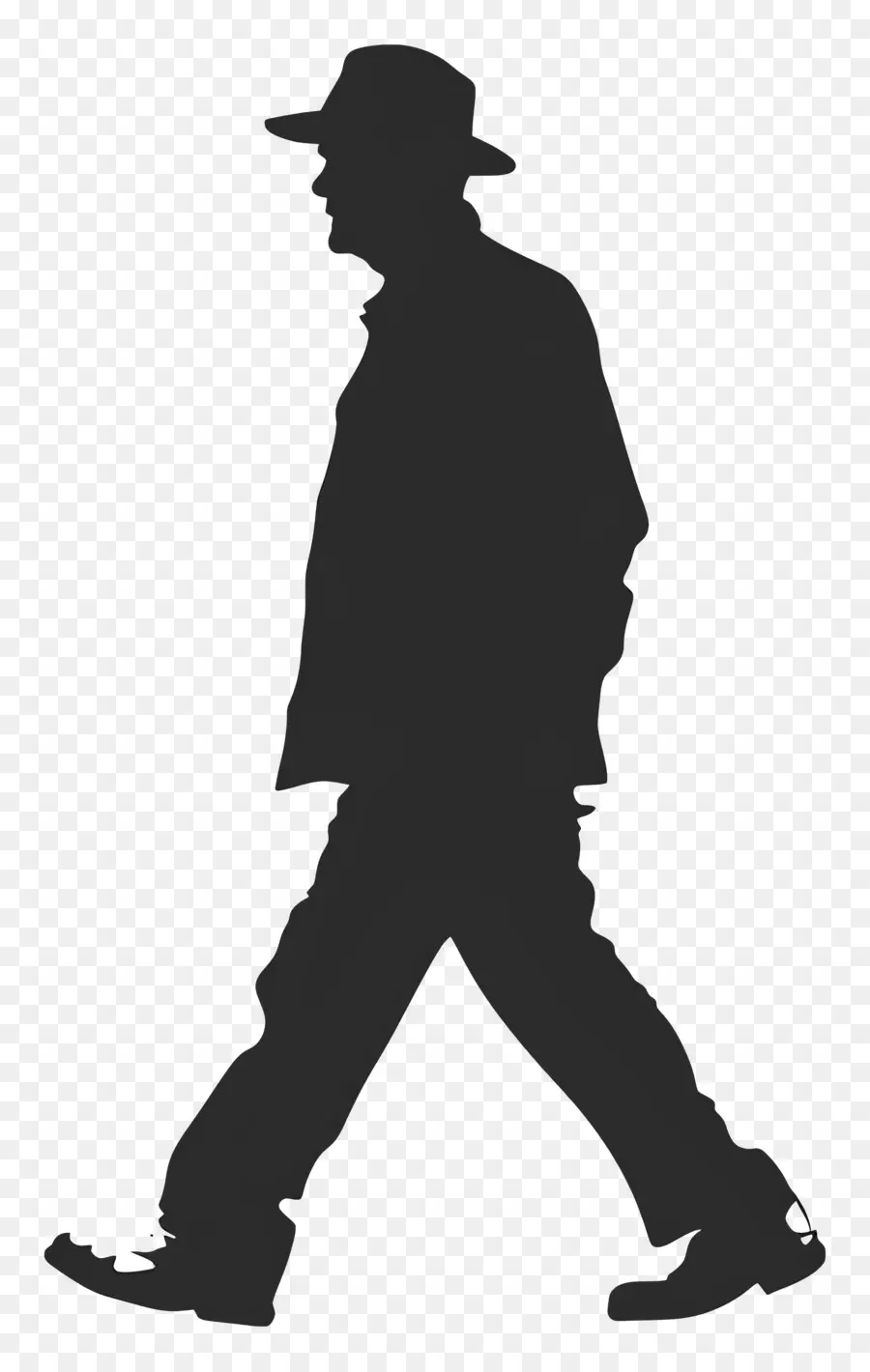 Silhouette D'homme Qui Marche，Homme Qui Marche PNG