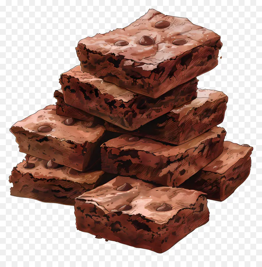 Pile De Brownies，Brownies PNG