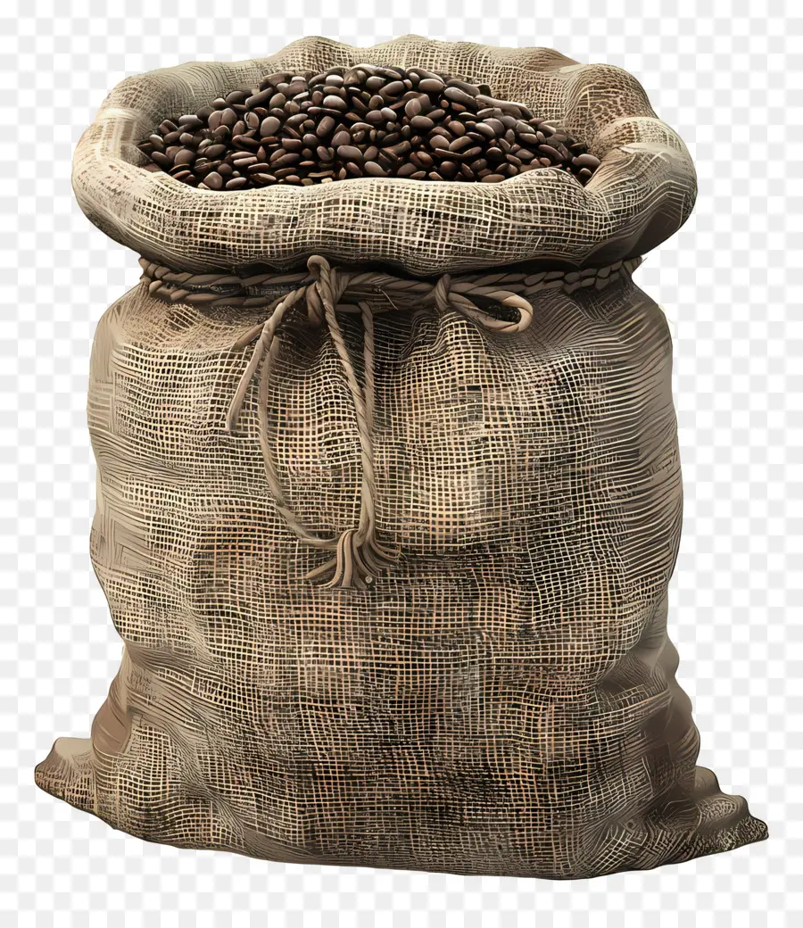 Café En Grains，Sac PNG