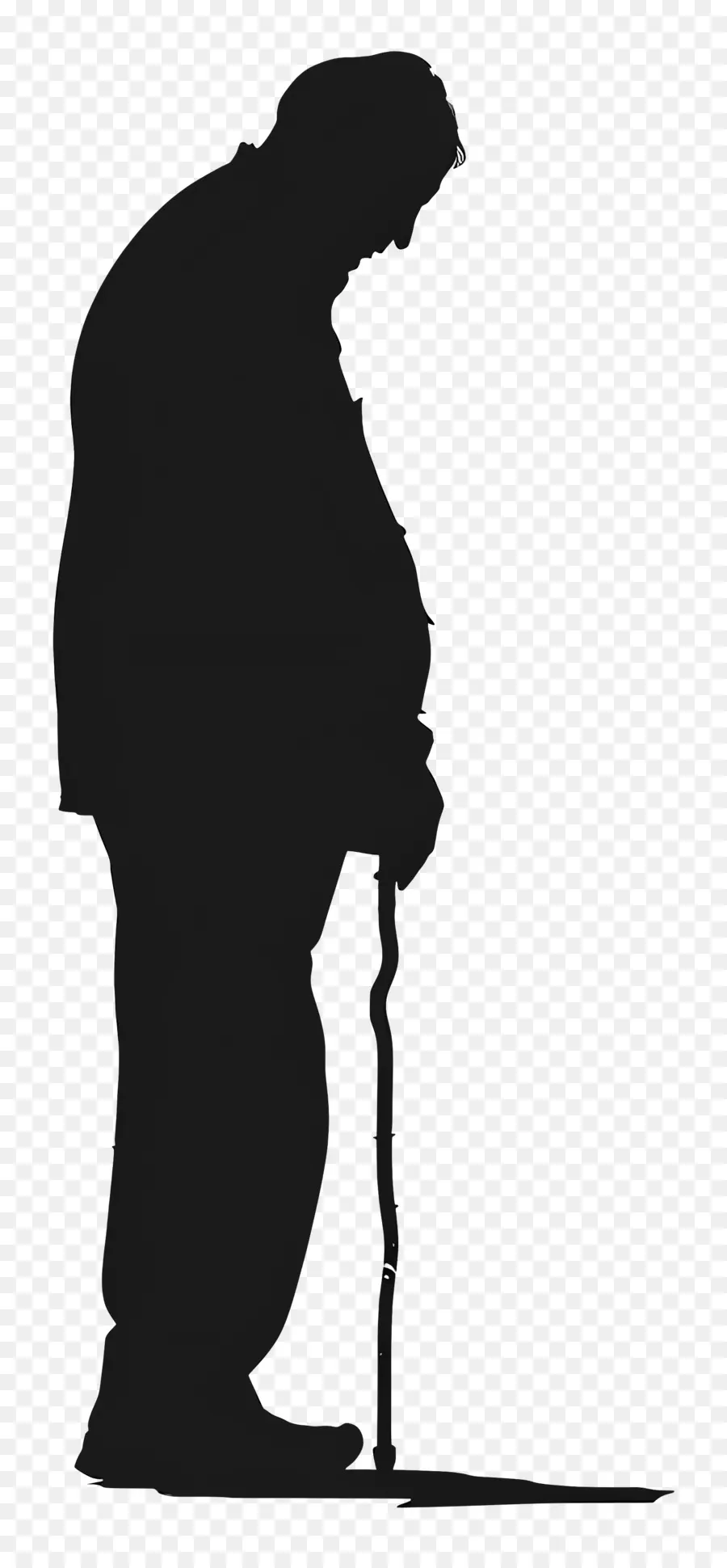 Silhouette De Vieil Homme，Vieillard PNG