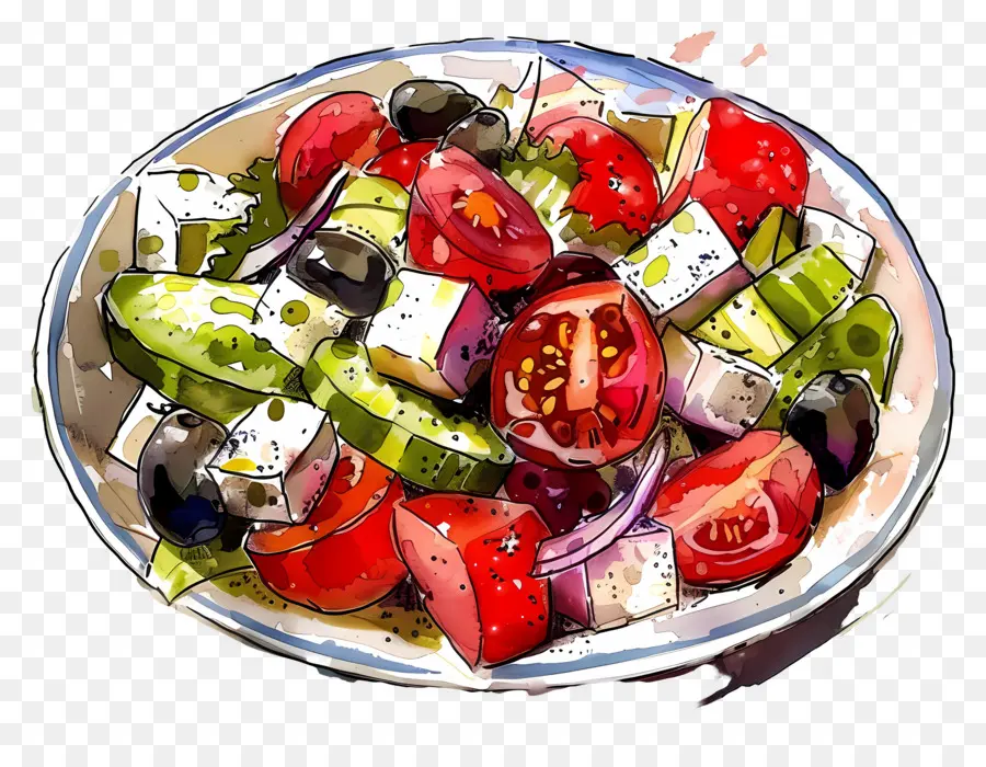 Salade Grecque，Salade PNG