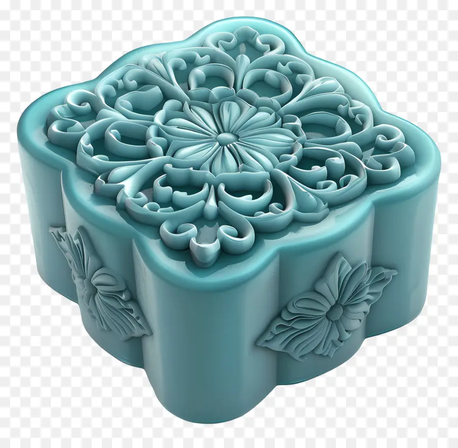 Gâteau De Lune Carré，Gâteau De Lune Bleu PNG