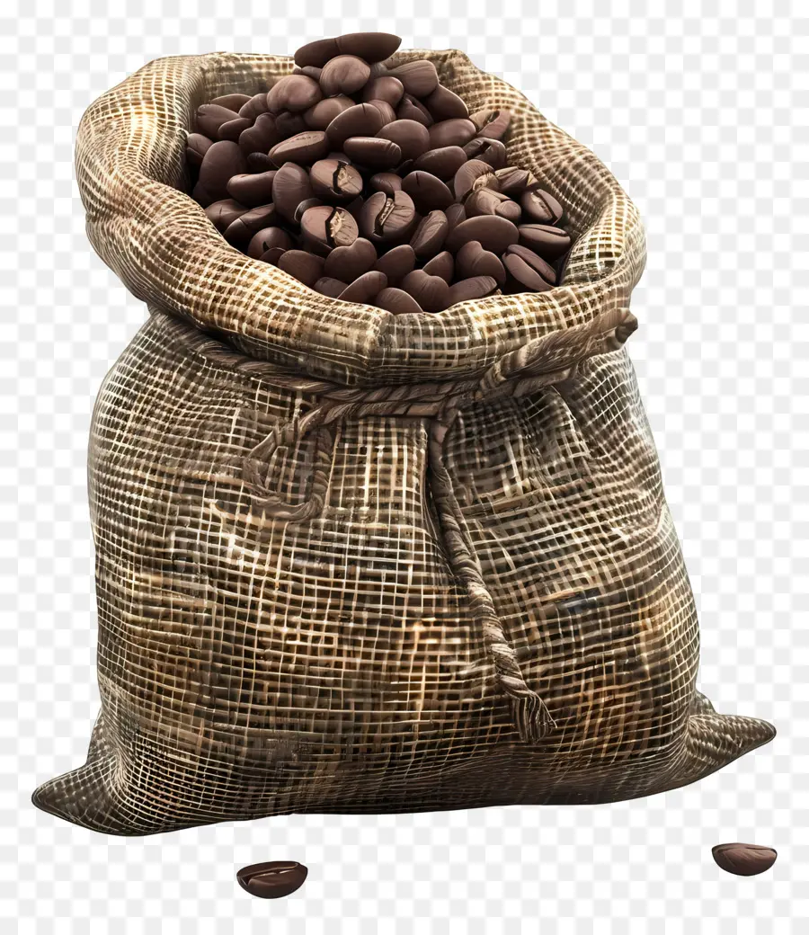 Café En Grains，Sac PNG