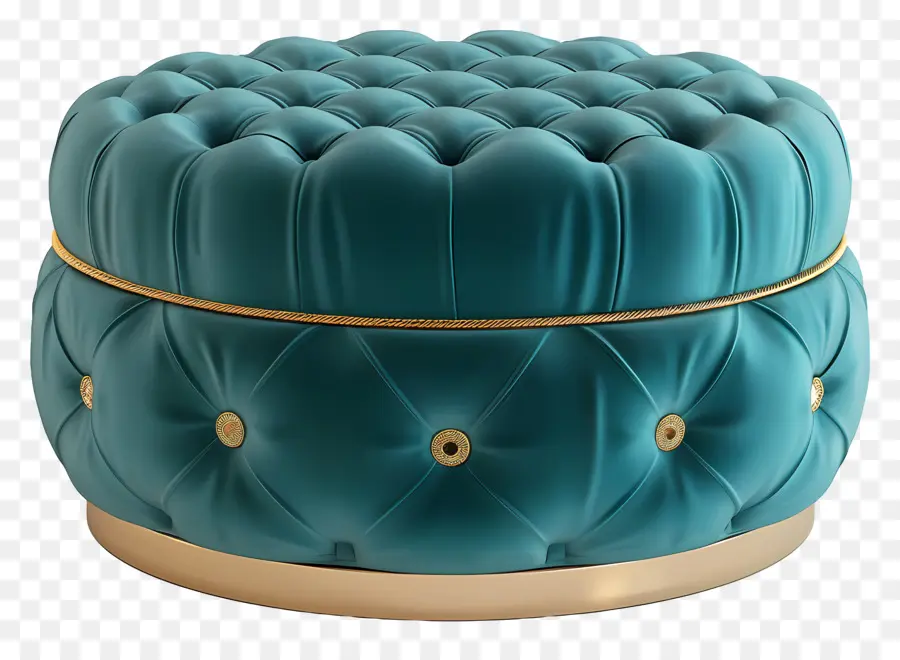 Ottoman，Pouf Bleu PNG