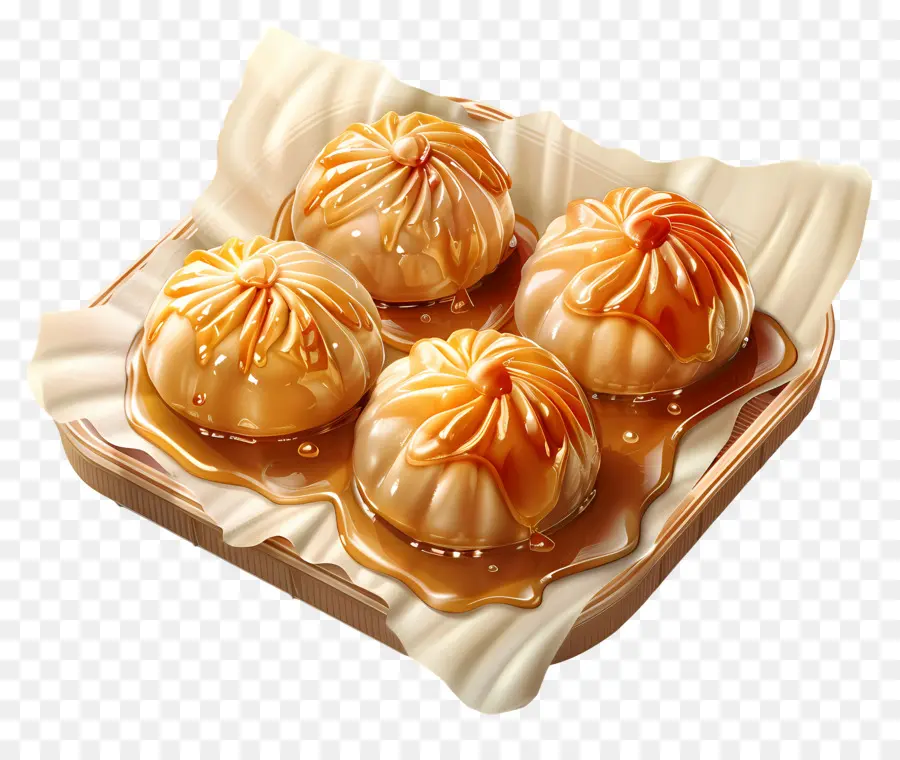 Baozi，Raviolis Au Caramel PNG