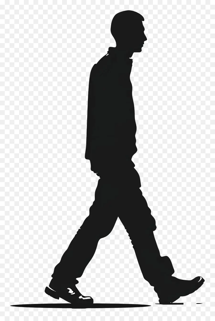 Silhouette D'homme Qui Marche，Silhouette De Marche PNG