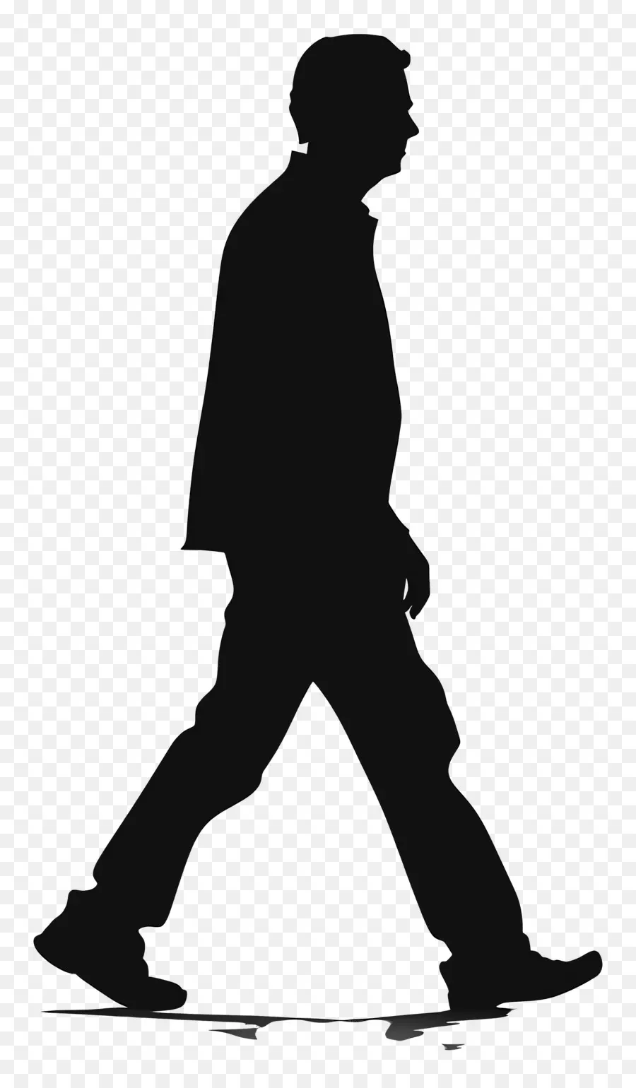 Silhouette D'homme Qui Marche，Silhouette De Marche PNG