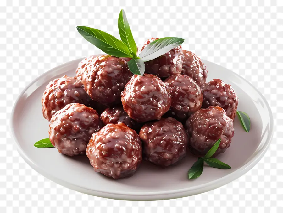 Boulettes De Boeuf，Boulettes De Viande Dans Une Assiette PNG