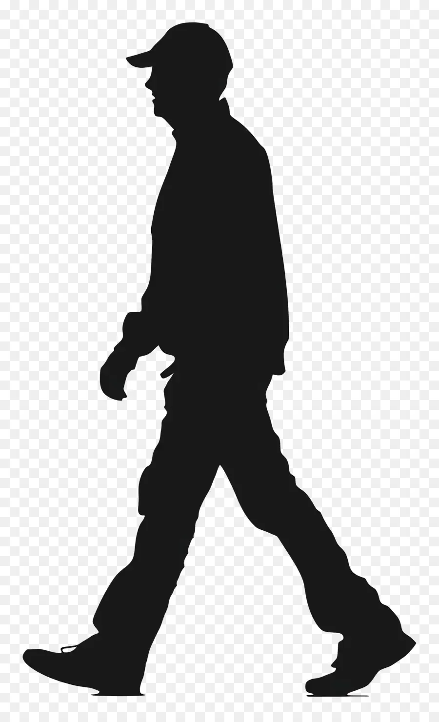 Silhouette D'homme Qui Marche，Homme Qui Marche PNG