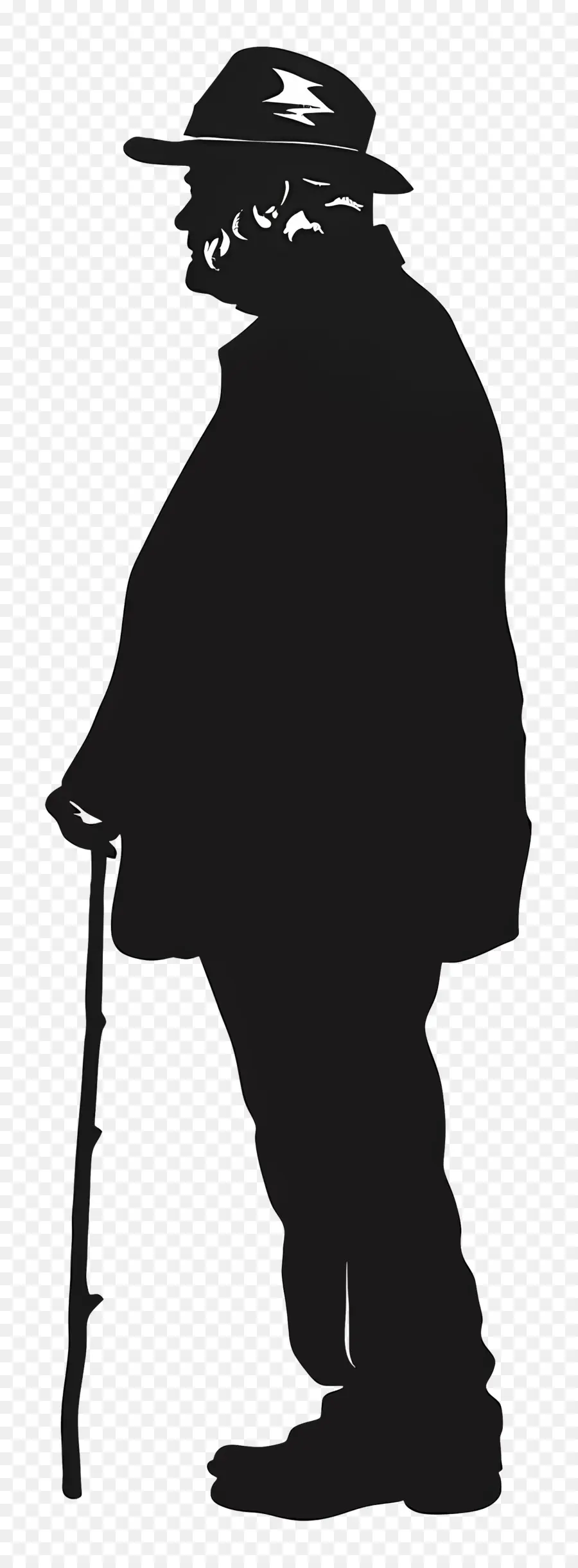 Silhouette De Vieil Homme，Âgé PNG