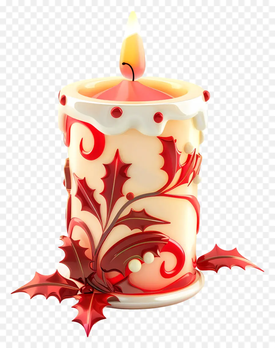 Bougie De Noël，Bougie Décorative PNG