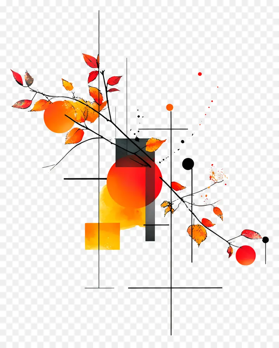 Équinoxe De Septembre，Art Abstrait D’automne PNG