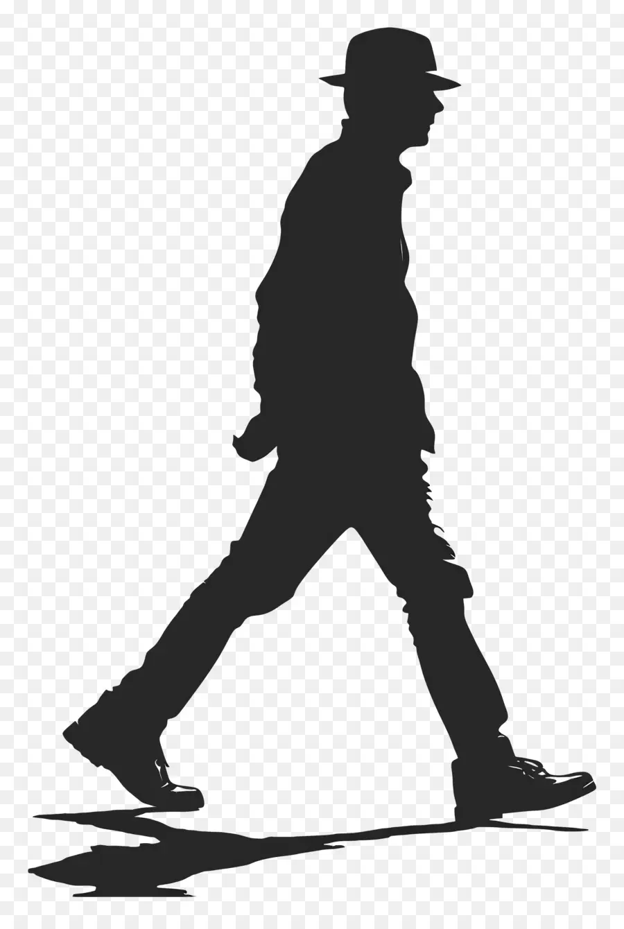 Silhouette D'homme Qui Marche，Homme Qui Marche PNG