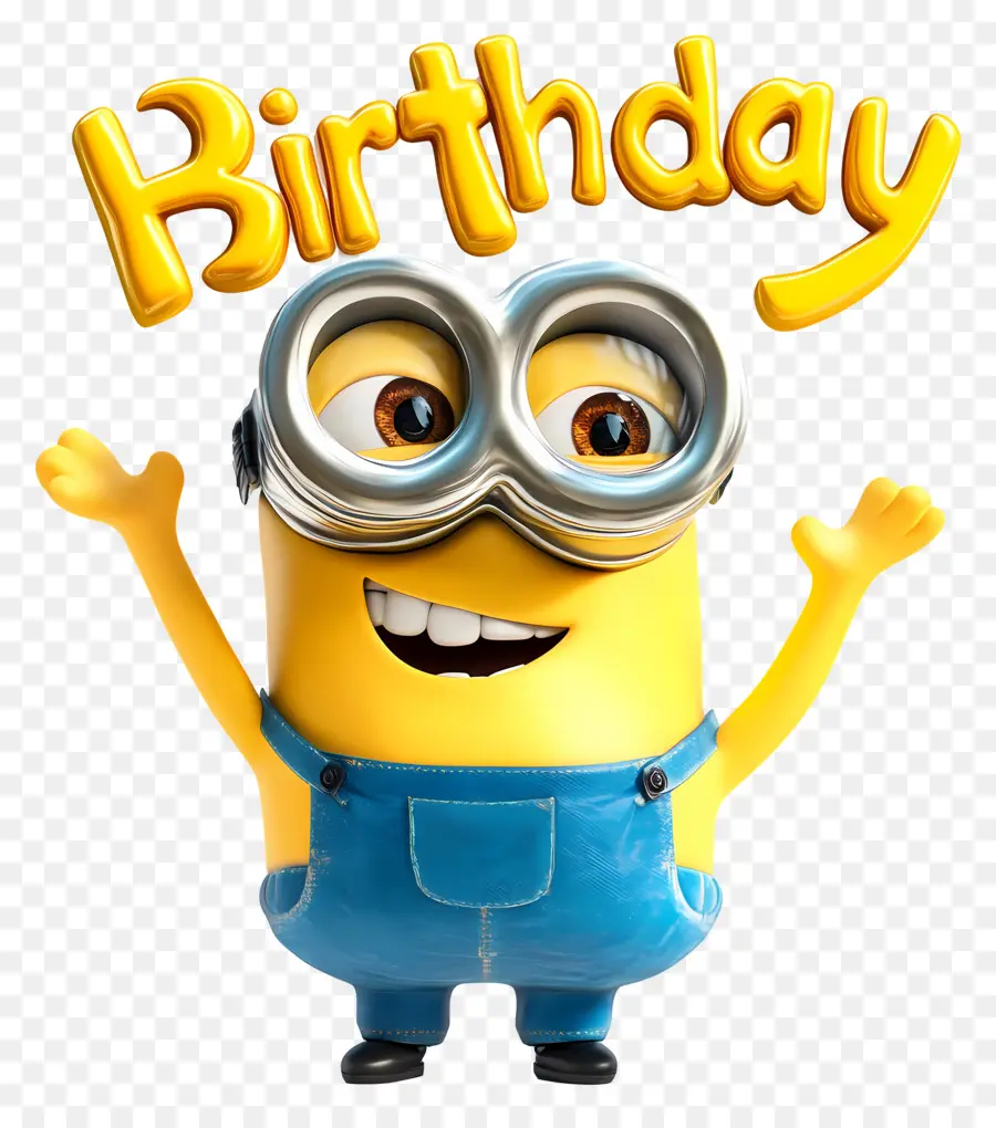 Joyeux Anniversaire，Minion Avec Signe Joyeux Anniversaire PNG