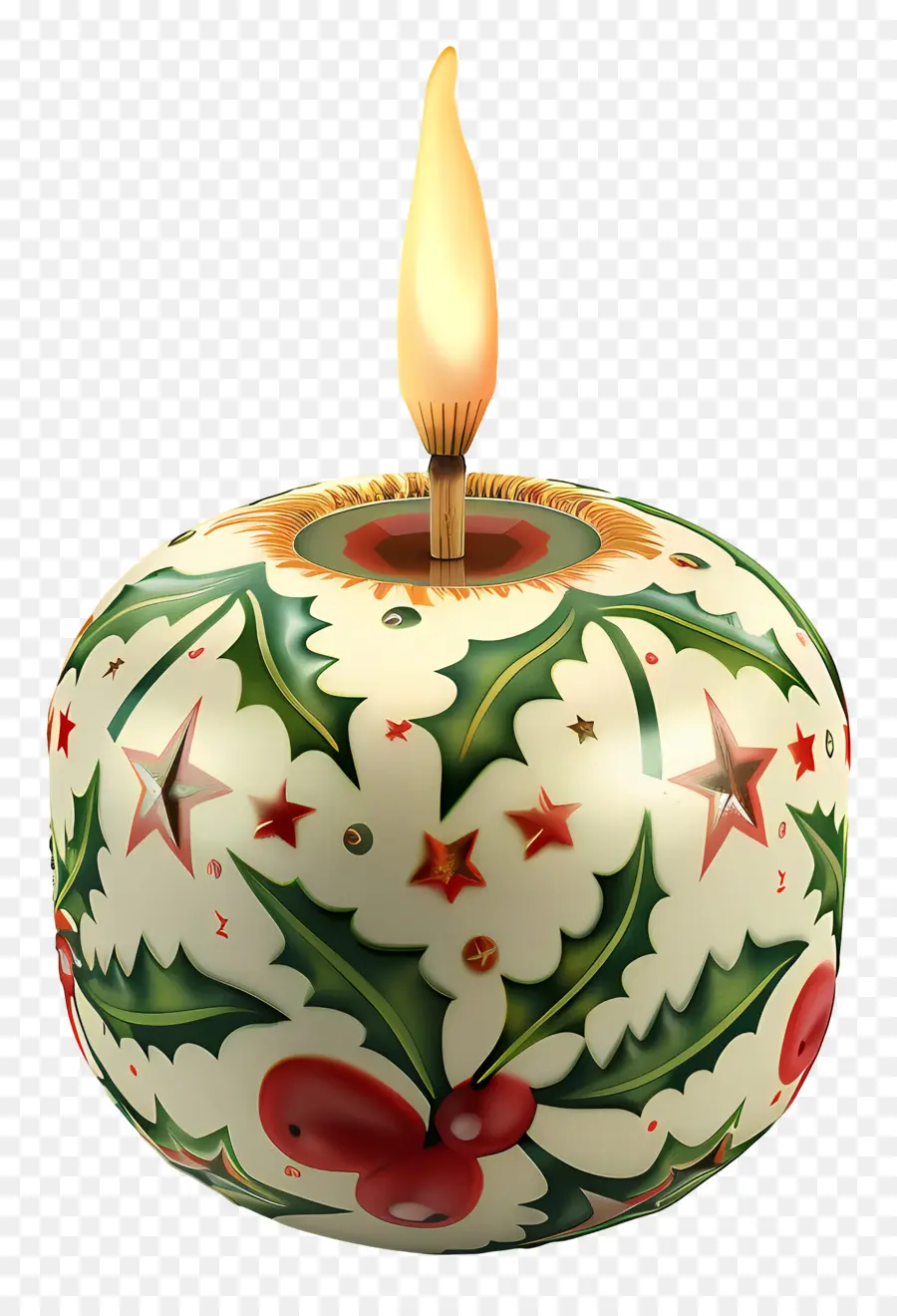 Bougie De Noël，Bougie Décorative PNG