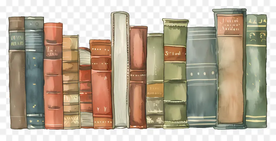 Rangée De Livres，Livres Anciens PNG