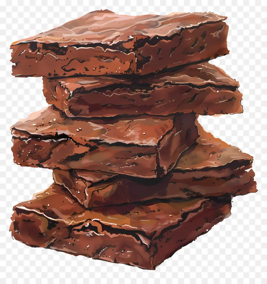 Pile De Brownies，Chocolat PNG